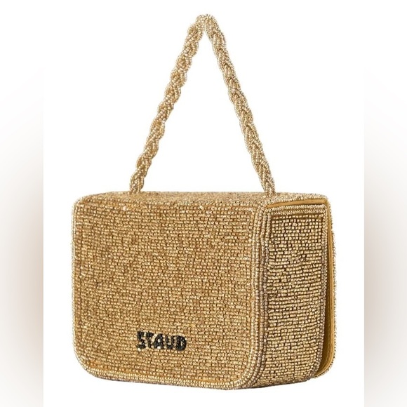 STAUD Handbags - Staud - Carmen beaded box bag - gold